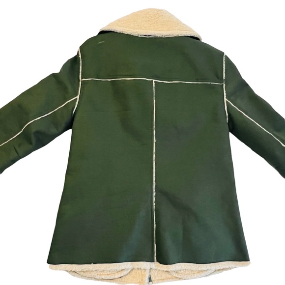 COPY - REBECCA MINKOFF Quinn Green Faux Shearling Moto Bomber Jacket - S Small - Picture 8 of 10